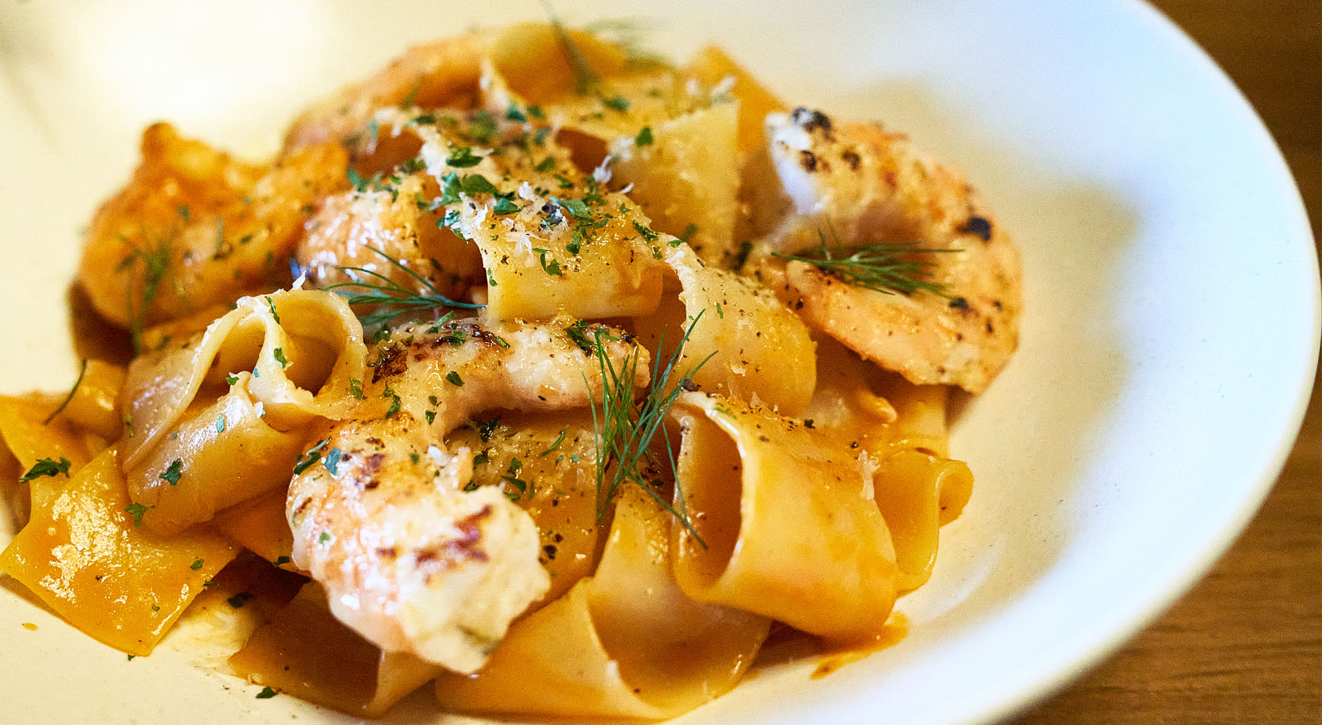 Shrimp Bisque Pappardelle